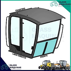 VIDRO PARA-BRISA INFERIOR NEW HOLLAND RG170B CASE 845B Mod. Novo 87753543