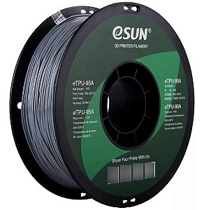 Filamento eSUN ETPU Cinza 1kg 1,75mm
