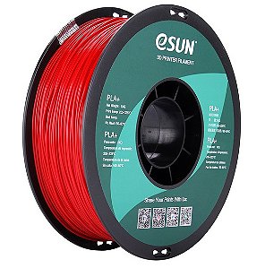 Filamento Pla Mais Vermelho Bombeiro 1KG 1.75MM Esun