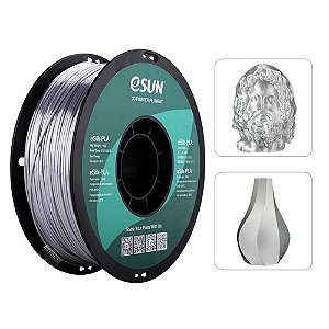 Filamento Esilk Pla Prata 1kg 1.75mm Esun
