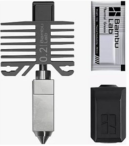 Hotend Aço Inoxidável 0,2mm - Bambu Lab X1 e P1