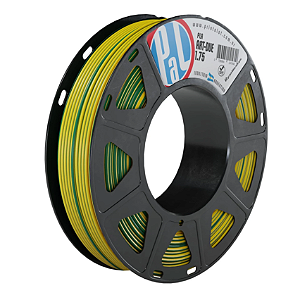 Filamento PLA Duas Cores Art Due Samba Amarelo e Verde 1,75mm 250g PrintaLot