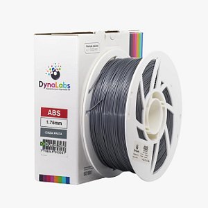 Filamento ABS DynaLabs 1.75mm 1Kg Cinza Prata