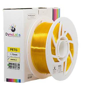 Filamento PETG DynaLabs 1.75mm 1Kg Amarelo Clear
