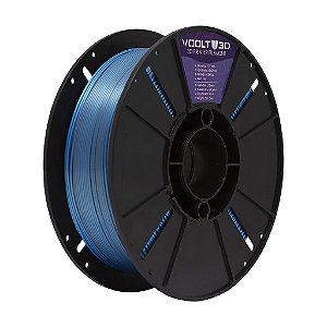 Filamento Voolt PLA Duo Color Alumínio E Azul  1kg