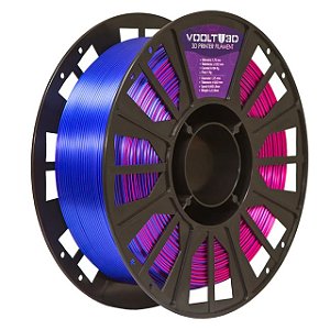 Filamento Voolt PLA Duo Color Ametista E Azul Safira  1Kg