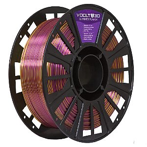 Filamento Voolt PLA Duo Color Ametista E Dourado V-Silk - 1Kg