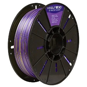 Filamento Voolt PLA Duo Color Dourado E Lilás V-Silk - 1Kg