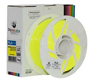 Filamento PLA DynaLabs 1.75mm 1Kg Amarelo Fluo