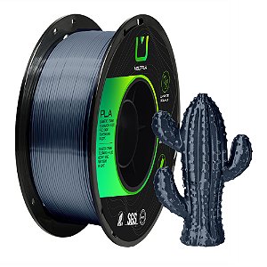 Filamento PLA Silk Multfila 1.75mm 1KG Aço Escovado