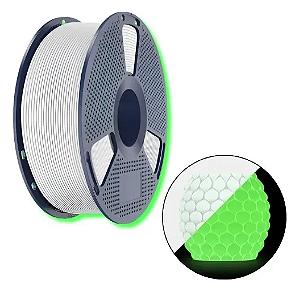Filamento Sunlu Pla Glow In The Dark 1.75mm 1kg Branco Pra Verde