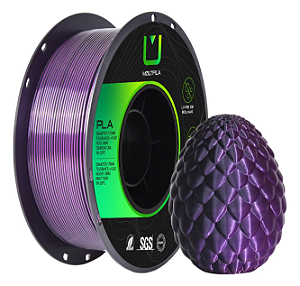 Filamento PLA Silk Dual Color Multfila 1.75mm 1KG Preto e Roxo