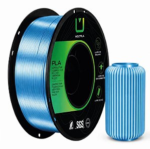 Filamento PLA Silk Multfila 1.75mm 1KG Azul Bebe