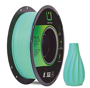 Filamento PLA Cristal Rainbow Multfila 1.75mm 1KG Azul e Verde