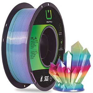 Filamento PLA Cristal Rainbow Multfila 1.75mm 1KG Coral