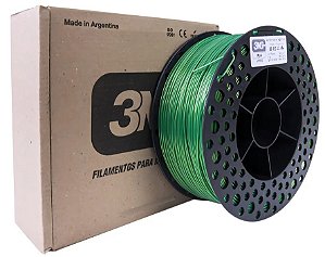 Filamento PLA SILK 3N3 3NSilk 1.75mm 1Kg Verde Malaquita