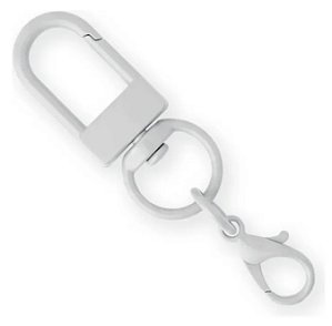 Kit  50 Chaveiros Gancho Duplo Branco Multfila