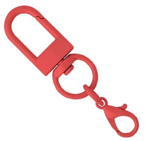Kit 50 Chaveiros Gancho Duplo Vermelho Multfila