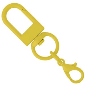 Kit 50 Chaveiros Gancho Duplo Amarelo Multfila