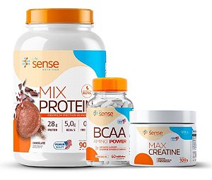 Combo Hipersense (Whey Mix Protein + Creatina 100gr + Bcaa 60 tabs.)