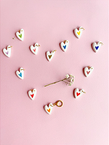 Pingente Coração Assimétrico Colors