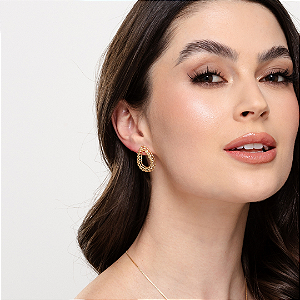 BRINCO GOTA GEOMÉTRICA ARAMADA - COLEÇÃO MARIA TERESA