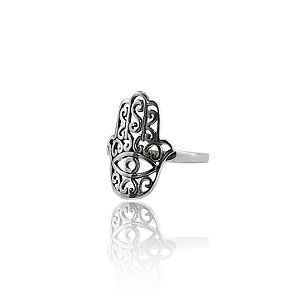 Anel Mão De Fátima - Prata