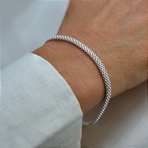 Pulseira Malha - Prata