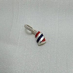 Berloque Cone Colorido - Prata