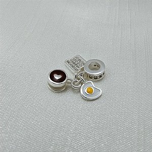 Berloque Café da Manhã - Prata