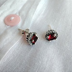 Brinco Safira e Zirconias - Prata