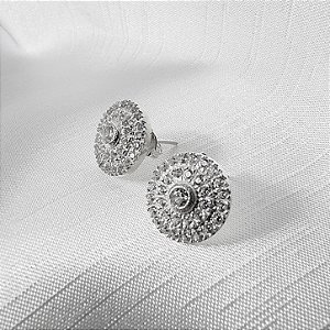 Brinco Pizza Cravejado - Prata