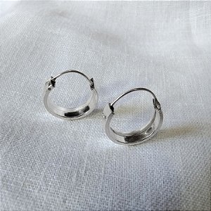 Brinco Argola Lisa com Fecho - Prata