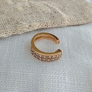 Piercing Fake 2 Faixas de Microzirconias - Semijoia