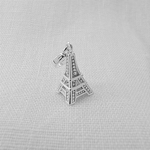Berloque Torre Eiffel - Branca - Prata