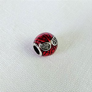 Berloque Separador Máscara Homem Aranha - Prata