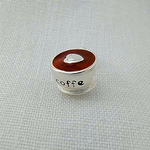 Berloque Separador Xícara Café - Prata