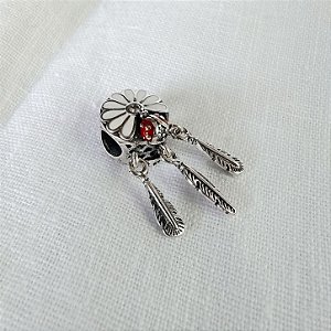 Berloque Sorte Joaninha Cores - Prata