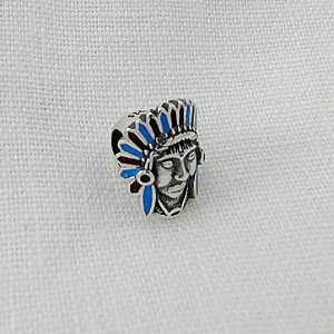 Berloque Separador Cabeça Apache - Prata