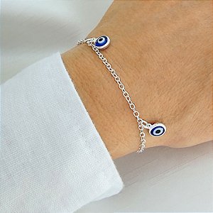 Puseira Olho Grego - Prata