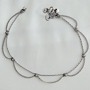 Tornozeleira Prata Bali Olho Místico - Prata