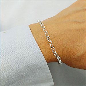 Pulseira Elo Português - Prata