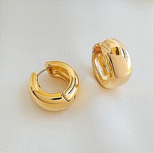 Brinco Argola Larga Articulada 25mm - Semijoia