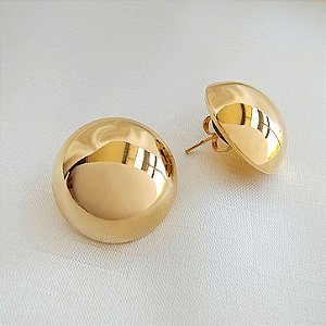 Brinco Meia Esfera 30mm - Semijoia