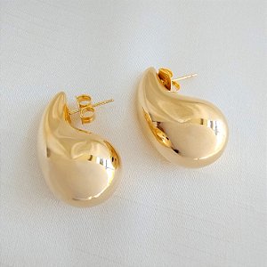 Brinco Gota Grande Lisa - Semijoia