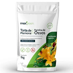 Fertilizante Orgânico Forth Maxgreen 2 em 1 Farinha de Ossos + Torta de Mamona 1 kg
