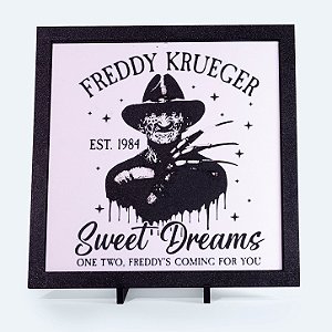 Quadro Sweet Dreams Halloween 20x20 cm — Placa Decorativa 3D em Relevo