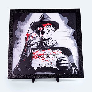 Quadro Not Guilty — Placa Decorativa 3D em Relevo 20x20 cm