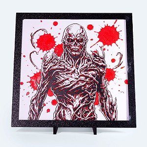 Quadro Demônio Escarlate — Placa Decorativa 3D em Relevo 20x20 cm