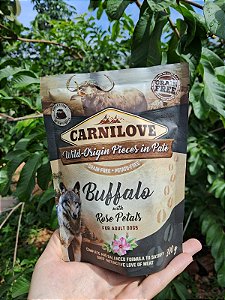 Alimento úmido natural para cães - Patê de carne de búfalo com pétalas de rosa 300g - Carnilove